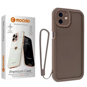 کاور موکولو مدل Silicone Puffer Strap مناسب برای گوشی موبایل اپل iPhone 11 به همراه بندآویز