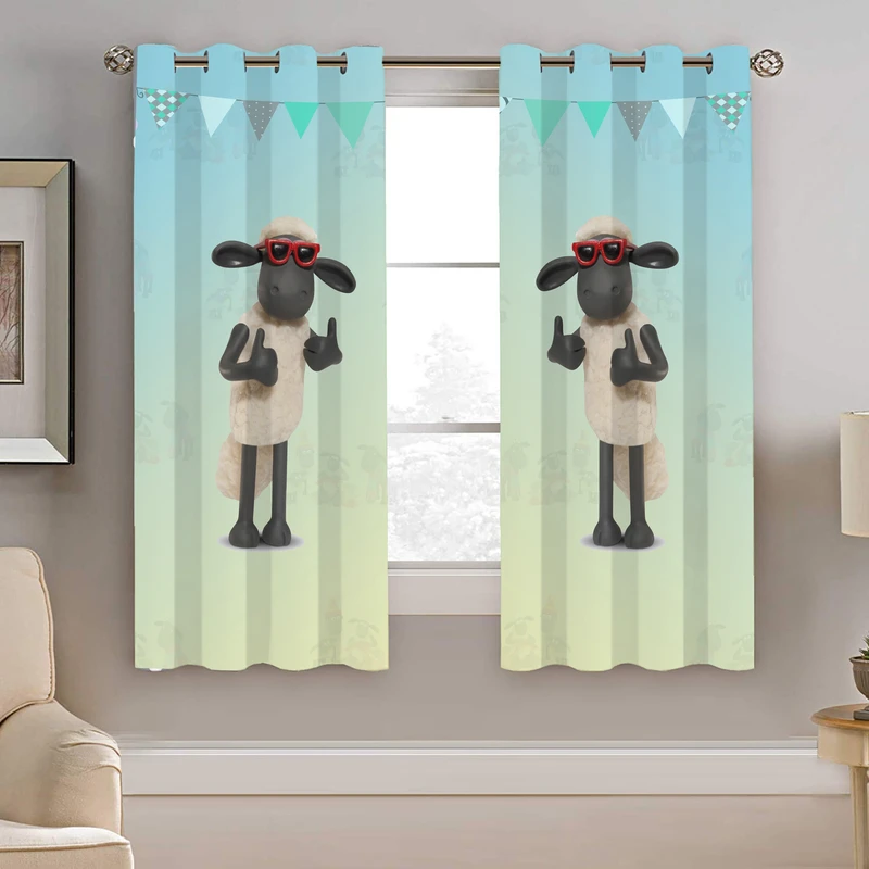 پرده نیروانا طرح بره ناقلا کودک مدل هازان کد 8228 سایز 140×200 سانتی متر