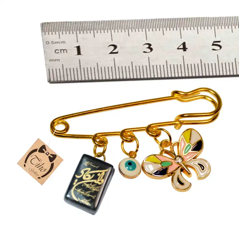 سنجاق سینه نوزادی مدل وان یکاد و چشم نظر و پروانه