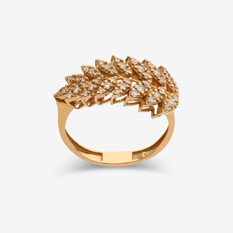 انگشتر طلا 18 عیار زنانه مایا ماهک مدل MR0360 طرح برگ زیتون سایز 55