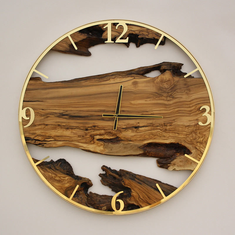 ساعت دیواری چوبی مدل روستیک کد 031
