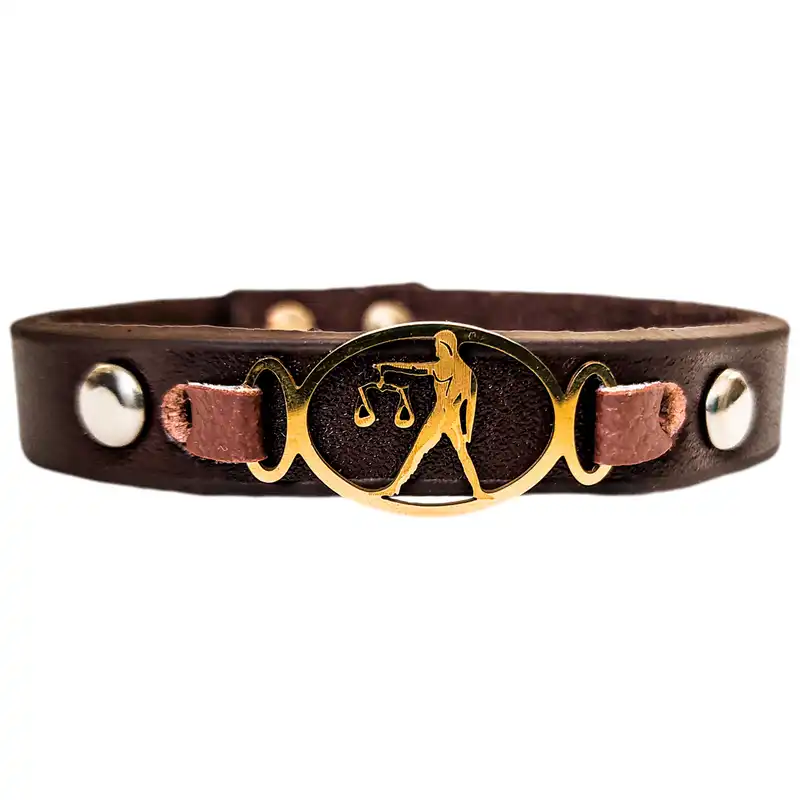 دستبند چرم وارک طرح مهر مدل سامیا کد rb367