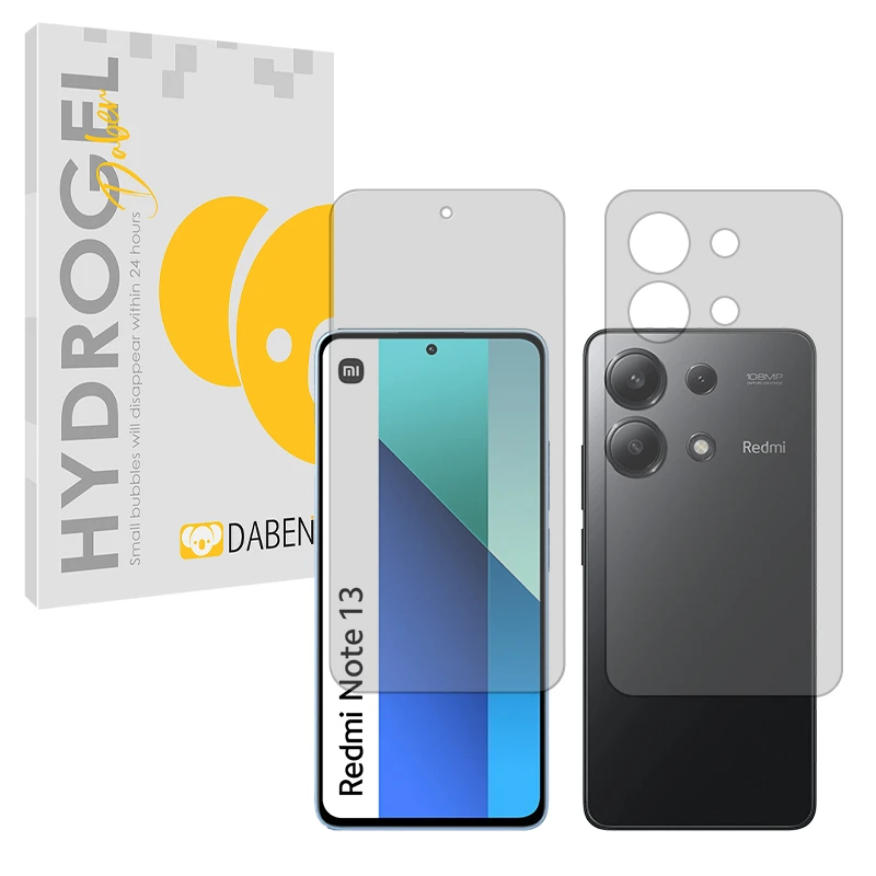 محافظ صفحه نمایش شفاف دبن مدل Tough مناسب برای گوشی موبایل شیائومی Redmi Note 13 4G به همراه محافظ پشت گوشی