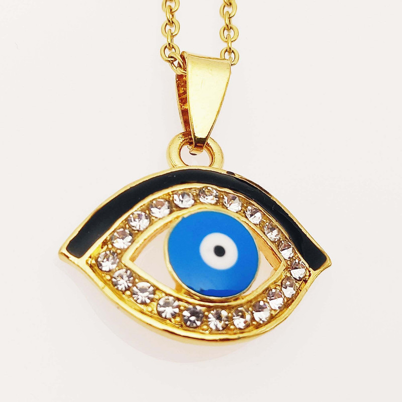 گردنبند زنانه طرح چشم زخم مدل 235GAZ گردنبند زنانه طرح چشم زخم مدل 235GAZ