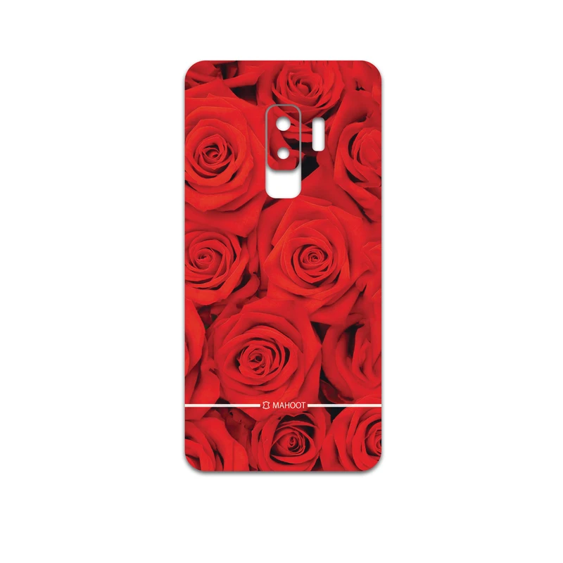 برچسب پوششی ماهوت مدل Red-Flower مناسب برای گوشی موبایل سامسونگ Galaxy S9 Plus