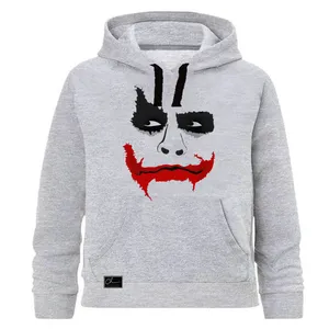 هودی پسرانه چاپیستا طرح جوکر کد J03 رنگ طوسی