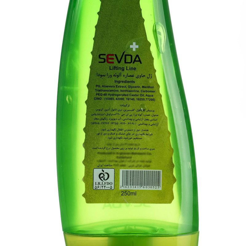 ژل ضد چروک سودا مدل لیفتینگ آلوئه ورا حجم 250 میلی لیتر