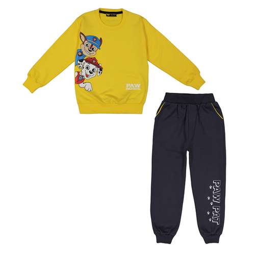 ست سویشرت و شلوار پسرانه خرس کوچولو مدل سگ نگهبان کد 111