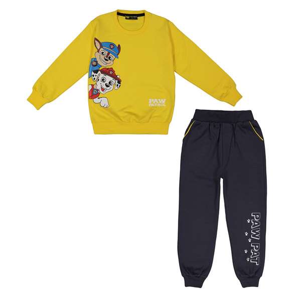 ست سویشرت و شلوار پسرانه خرس کوچولو مدل سگ نگهبان کد 111