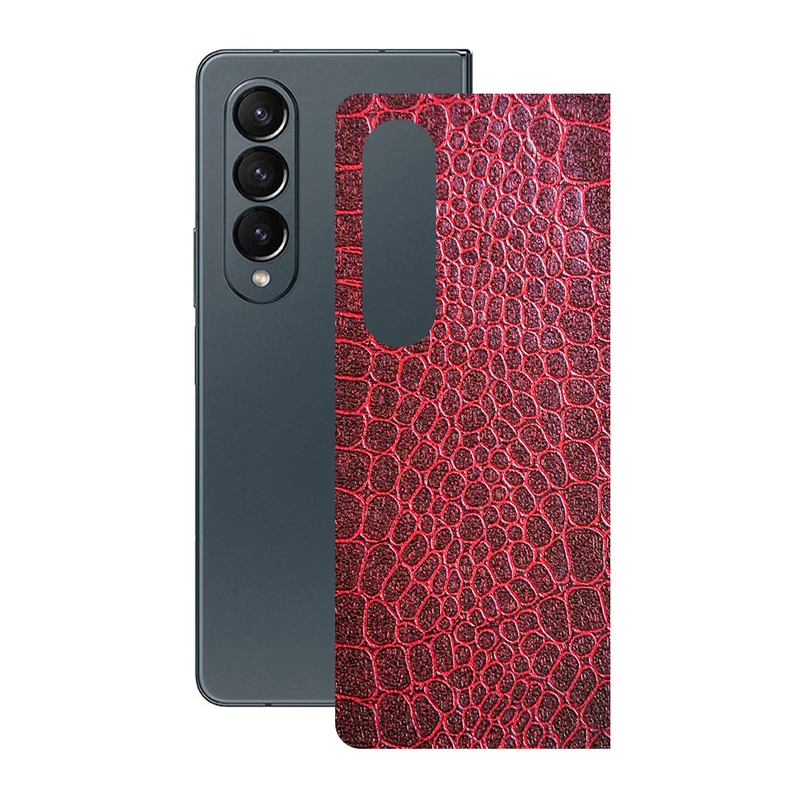 برچسب پوششی ریمکس مدل Leth طرح پوست ماری مناسب برای گوشی موبایل سامسونگ Galaxy Z Fold4