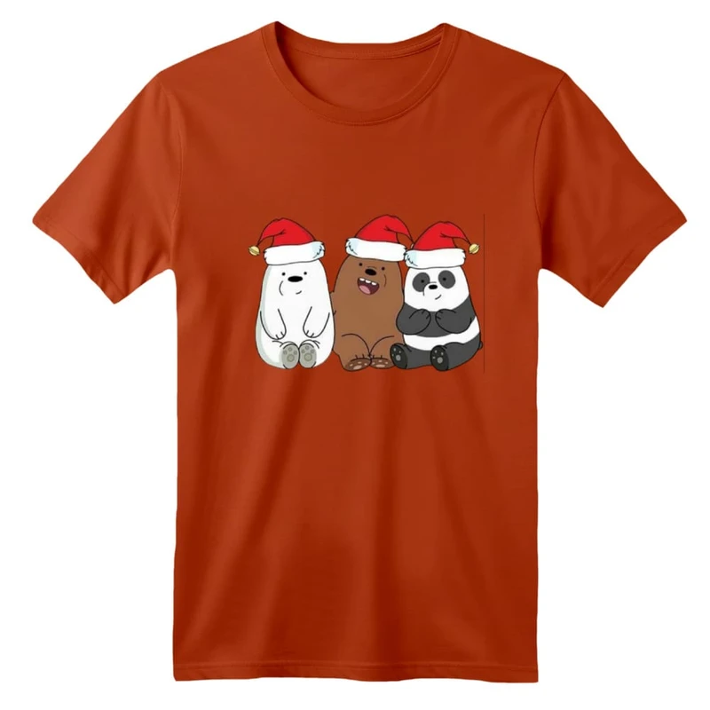 تی شرت آستین کوتاه بچگانه مدل خرس کریسمس کد 8