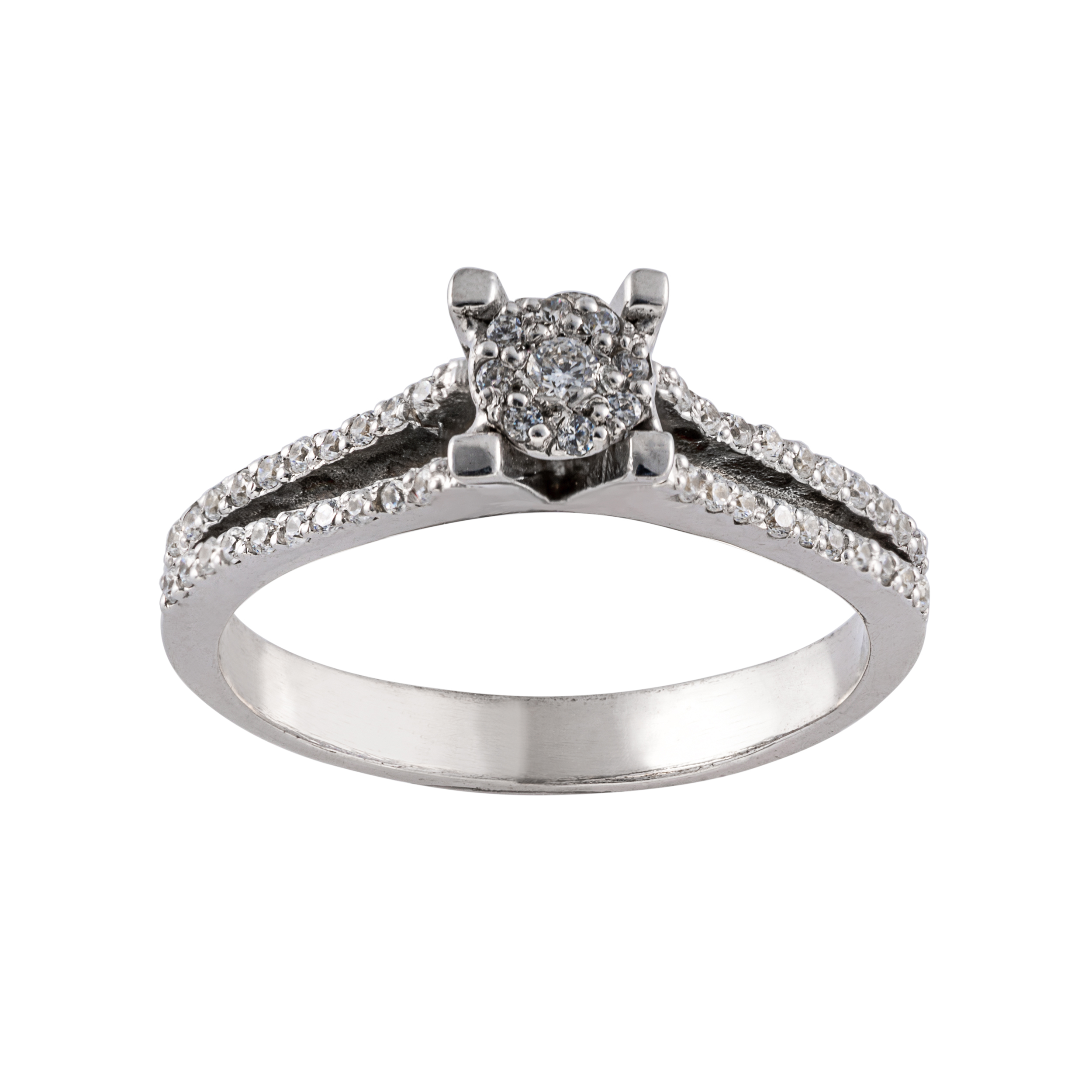 انگشتر طلا 18 عیار زنانه جواهری سون مدل 0049