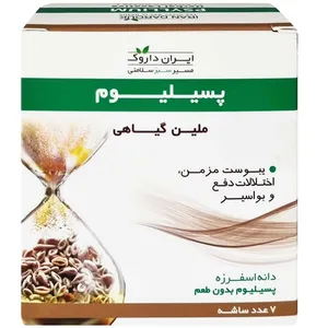 پودر پسیلیوم بدون طعم ایران داروک بسته 7 عددی