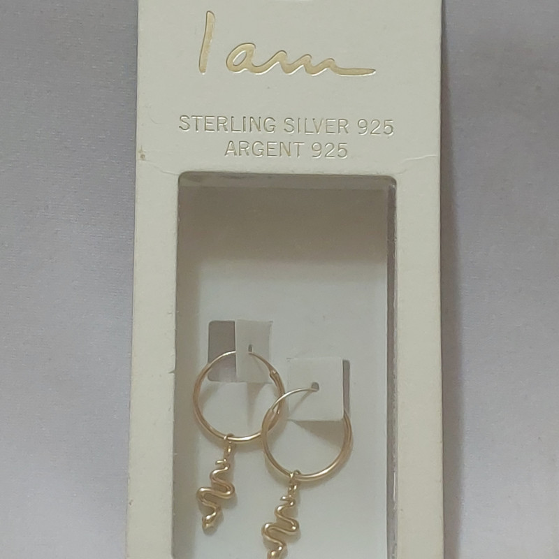 گوشواره نقره زنانه آی ام مدل مار