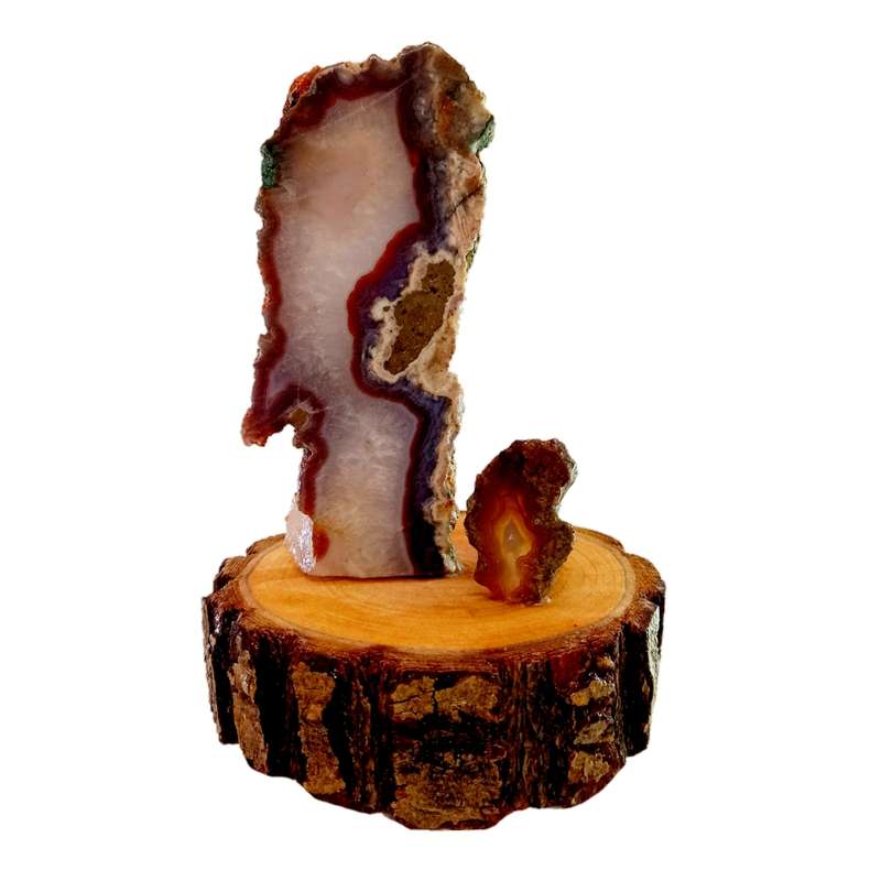 سنگ راف عقیق مدل DWO_6543 مجموعه دو عددی