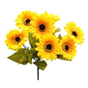 نقد و بررسی گل مصنوعی مدل بوته آفتابگردان 7 گل توسط خریداران