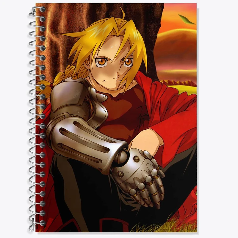 دفتر لغت 50 برگ خندالو مدل ادوارد الریک انیمه کیمیاگر تمام فلزی کد 12682