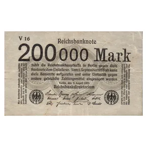 اسکناس تزئینی مدل  کشور آلمان 200.000 مارک 1923 میلادی
