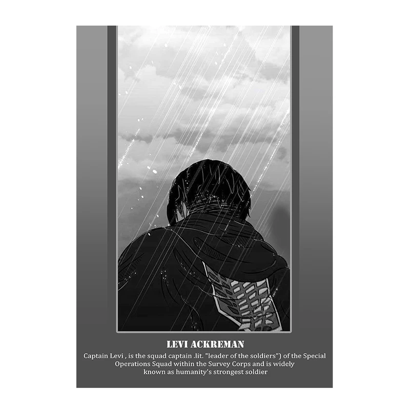 پوستر مدل Levi ackreman طرح انیمه Attack on titan کد 2