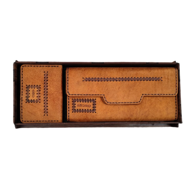 ست هدیه مردانه مدل چرم طبیعی بزی دقت Hst-1