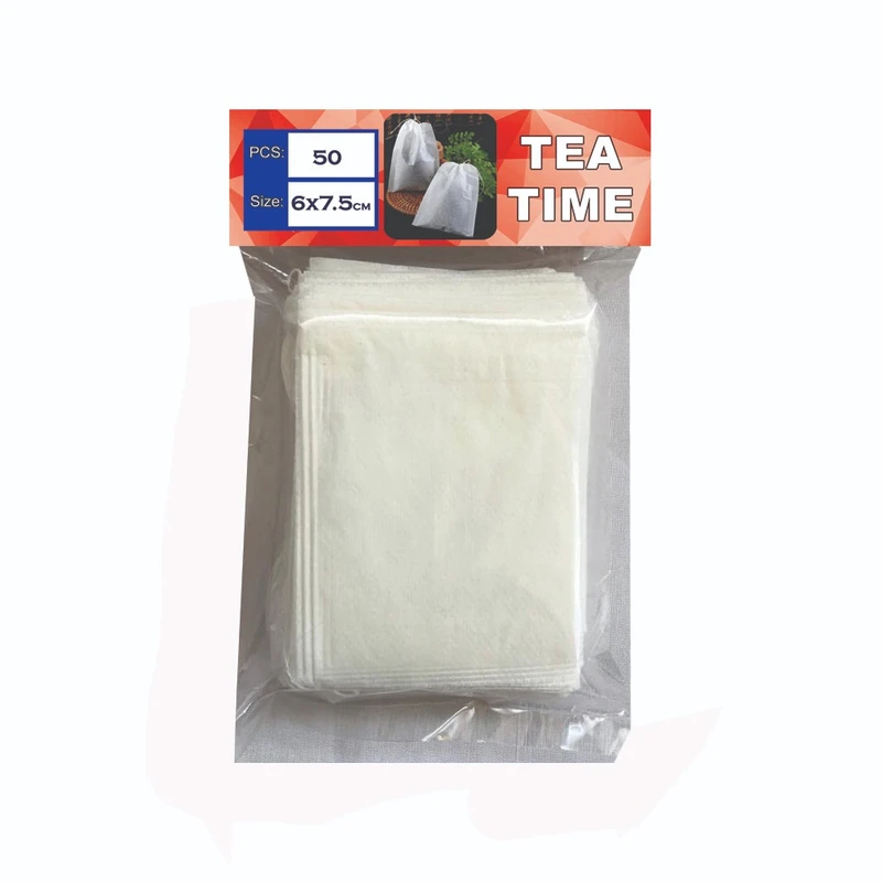 فیلتر چای مدل نخ جمع شونده بسته 50 عددی