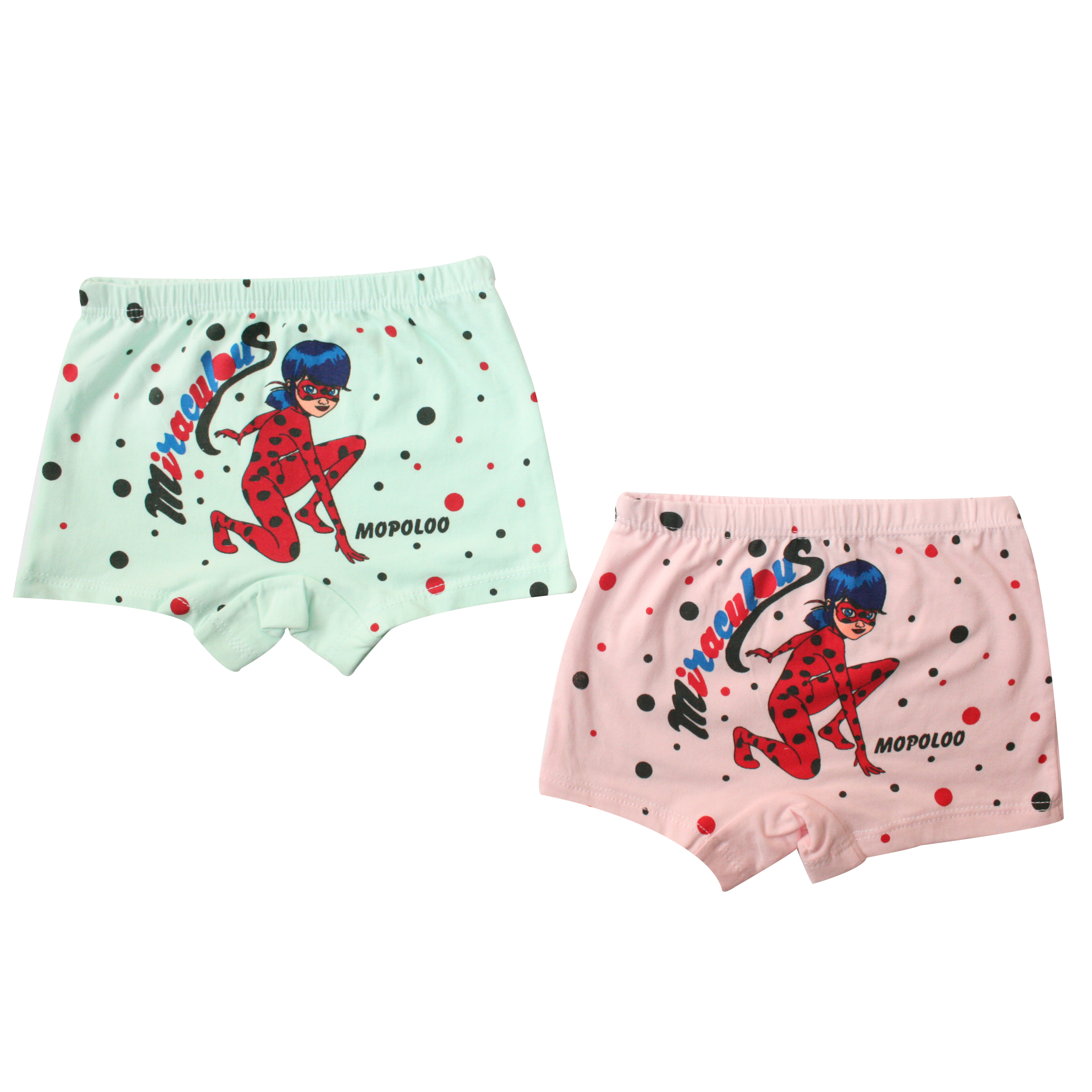 شورت دخترانه موپولو طرح دختر کفش دوزک کد 1072 مجموعه 2 عددی