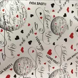 کاغذ کادو مدل I Love you بسته 5 عددی