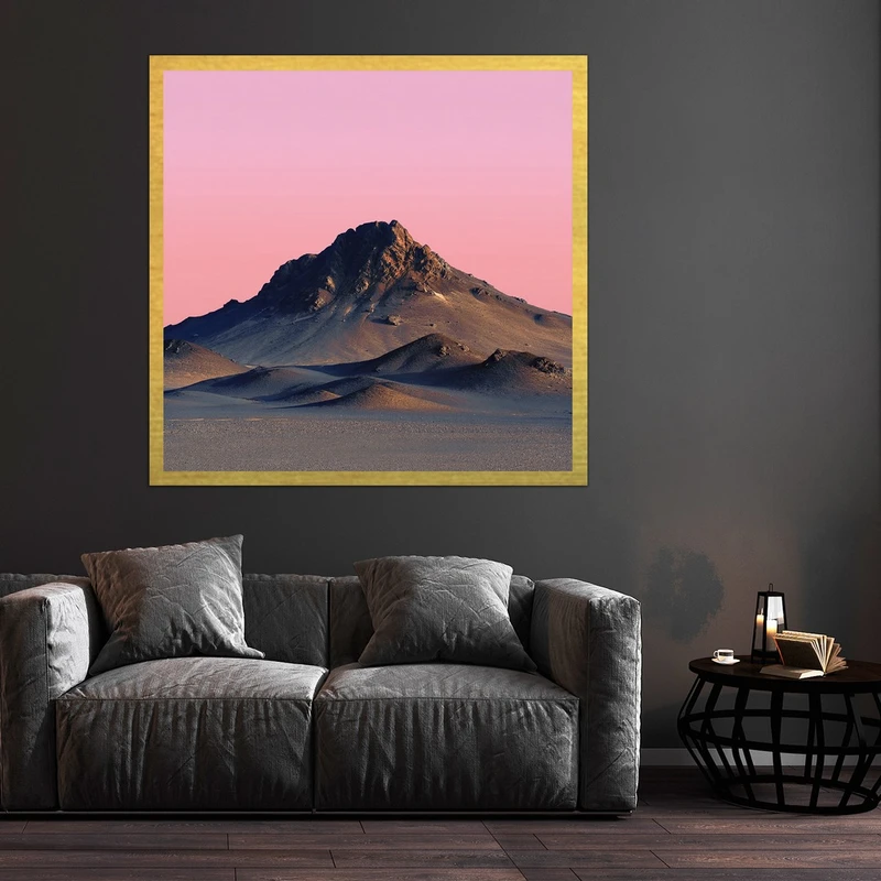 تابلو بکلیت طرح منظره صحرا و شن زار مدل قاب شاسی T-S8169