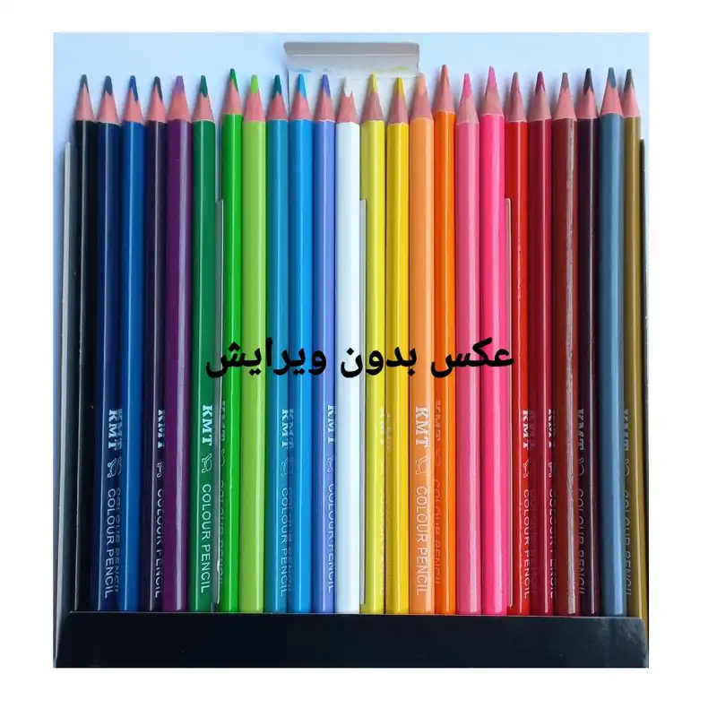 مداد رنگی 48 رنگ کی ام تی مدل TRIPLUS ARTIST طرح رنگین کمان