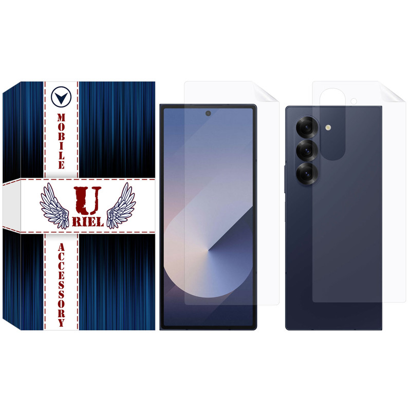 محافظ صفحه نمایش هیدروژل یوریل گلس مدل Front-HG مناسب برای گوشی موبایل سامسونگ Galaxy Z Fold6 به همراه محافظ پشت گوشی