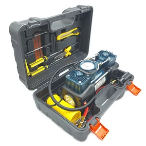 کمپرسور هوا باس مدل فندکی خودرو کد 12-v مجموعه 14 عددی