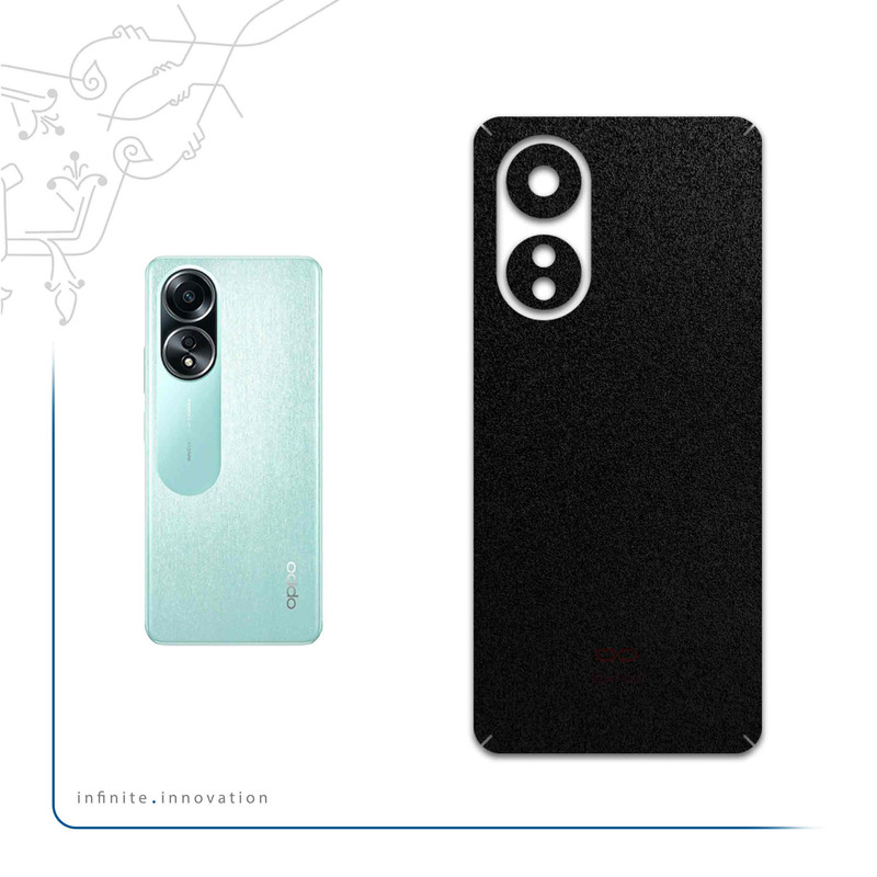 برچسب پوششی ماهوت مدل Black-Suede مناسب برای گوشی موبایل اپو A58 4G