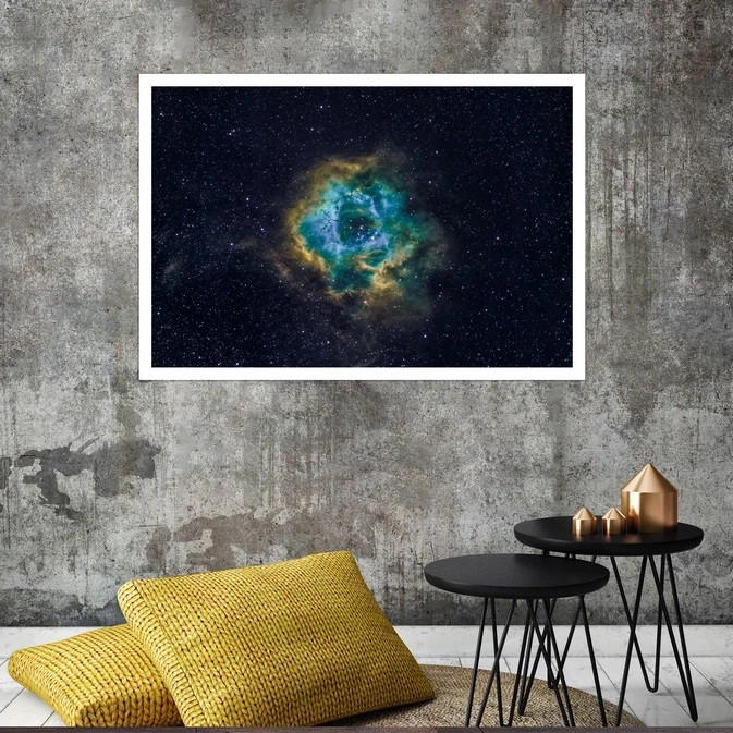 تابلو بکلیت طرح کهکشانی مدل قاب شاسی W-s8312