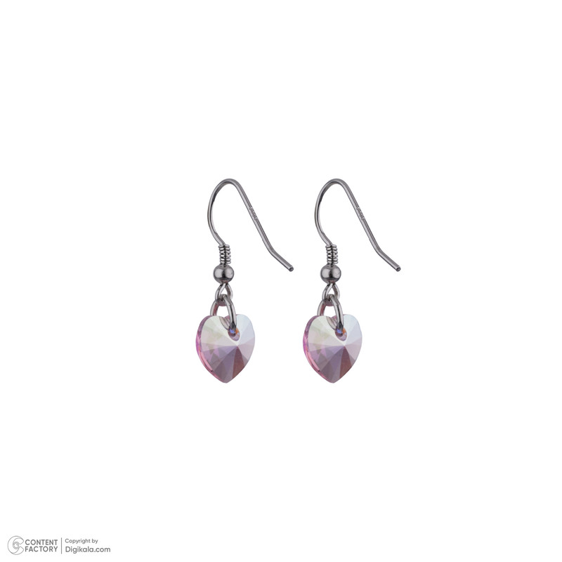 گوشواره نقره زنانه سواروسکی مدل قلب کد 2807971