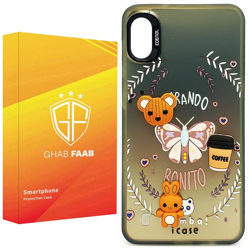 کاور قاب فاب مدل سوکول برجسته طرح دخترانه مناسب برای گوشی موبایل سامسونگ Galaxy A10 / Galaxy M10