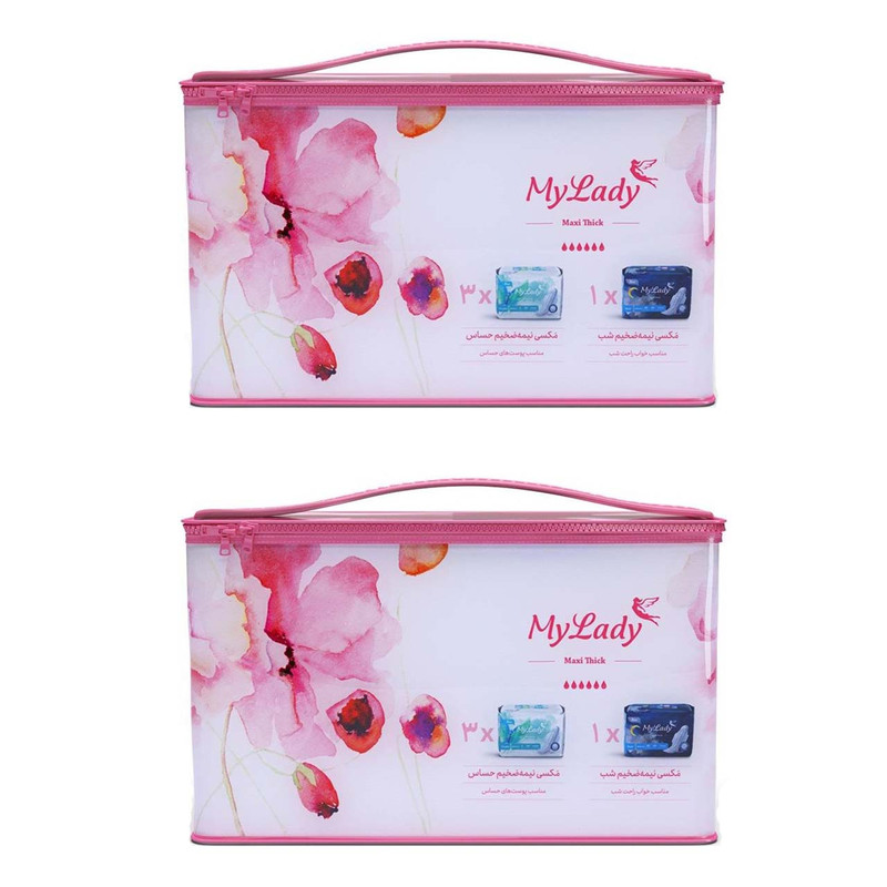 نوار بهداشتی مای لیدی مدل MAXI SENSITIVE مجموعه دو عددی