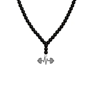 گردنبند هایکا مدل دمبل و ضربان قلب کد bg.jh 51