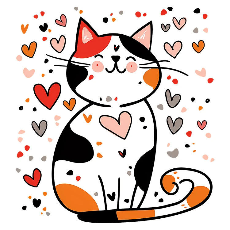 استیکر پارچه و لباس پاد آفرین مدل گربه کد S600