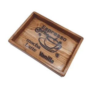 سینی بدون دسته طرح قهوه کد ST02 سایز 22×16 سانتی متر