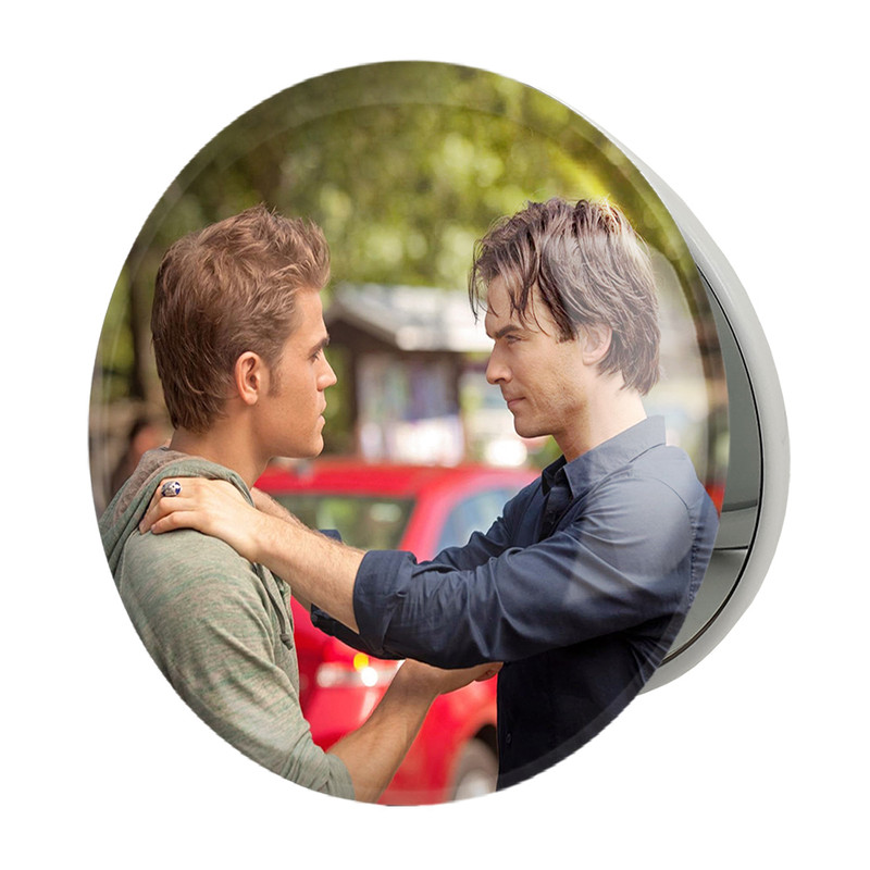 آینه جیبی خندالو طرح دیمون و استفان خاطرات یک خون آشام The Vampire Diaries مدل تاشو کد 23685 