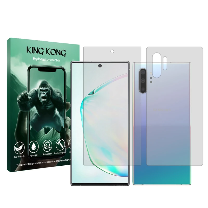 محافظ صفحه نمایش شفاف کینگ کونگ مدل Tough مناسب برای گوشی موبایل سامسونگ Galaxy Note 10 Plus 5G به همراه محافظ پشت گوشی