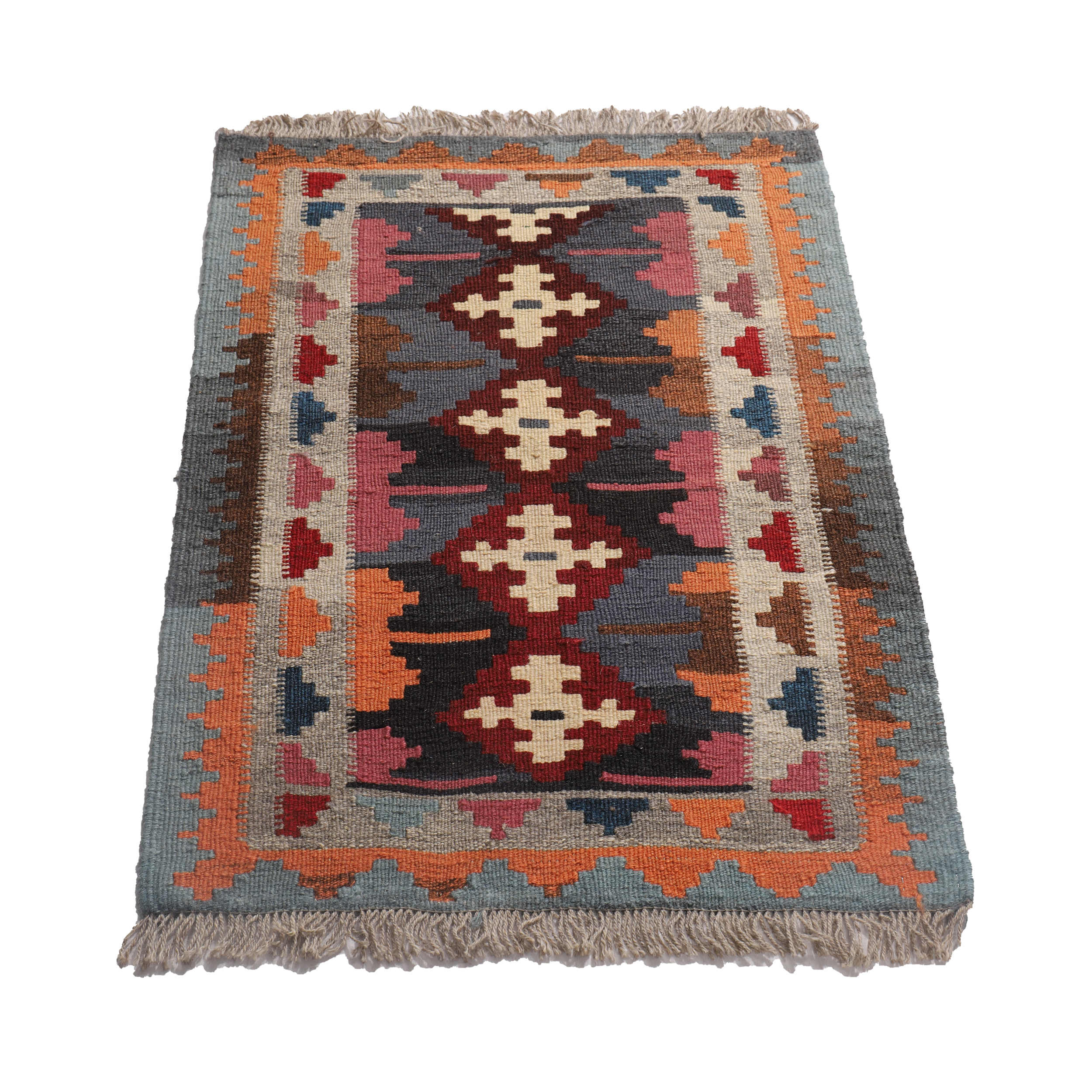 گلیم دستبافت نیم متری مدل قشقایی کد 40206102