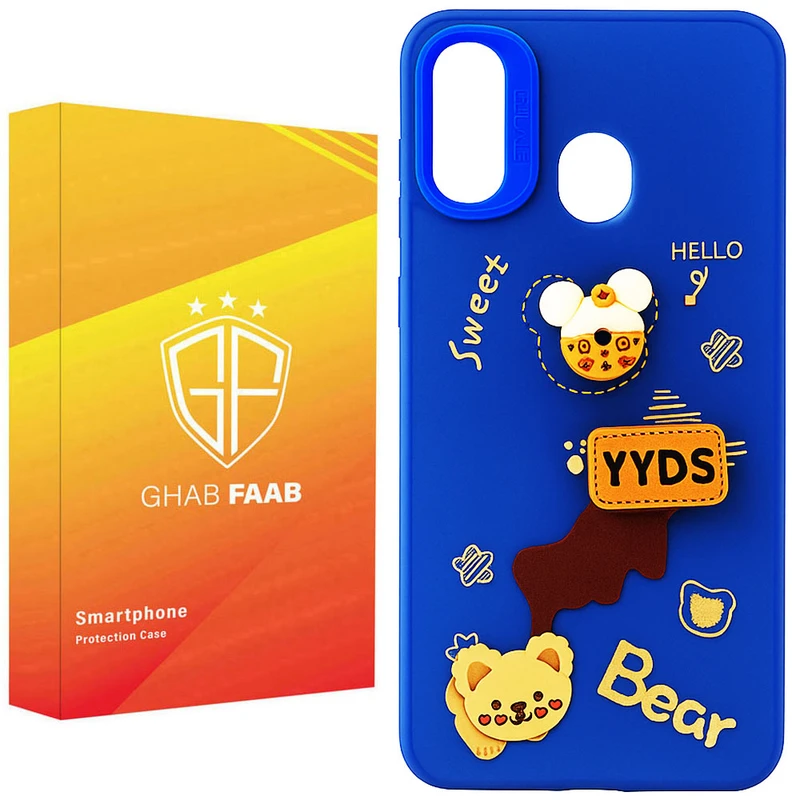 کاور قاب فاب مدل سوکول برجسته طرح دخترانه مناسب برای گوشی موبایل سامسونگ Galaxy A20s