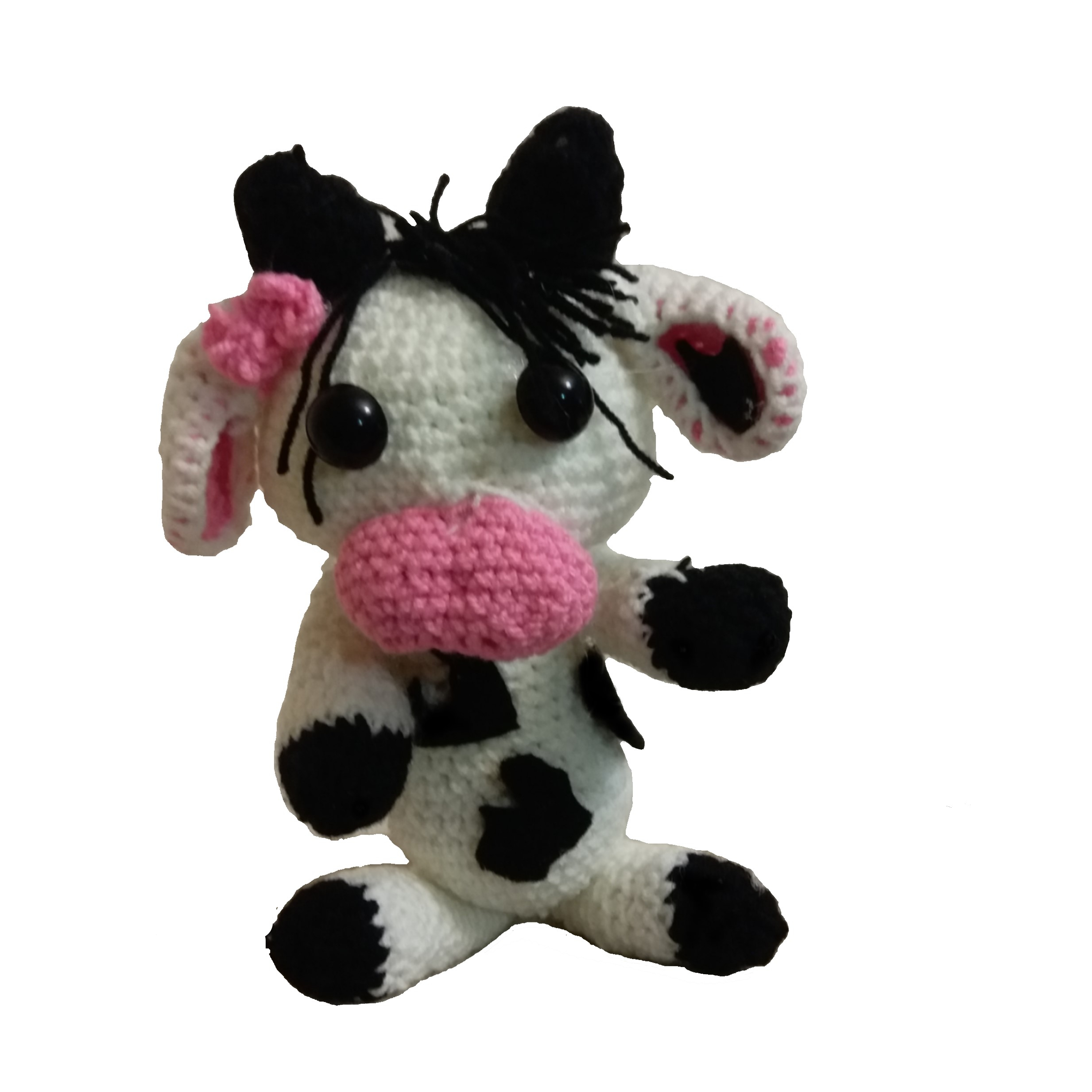 عروسک بافتنی مدل گاو کد e001