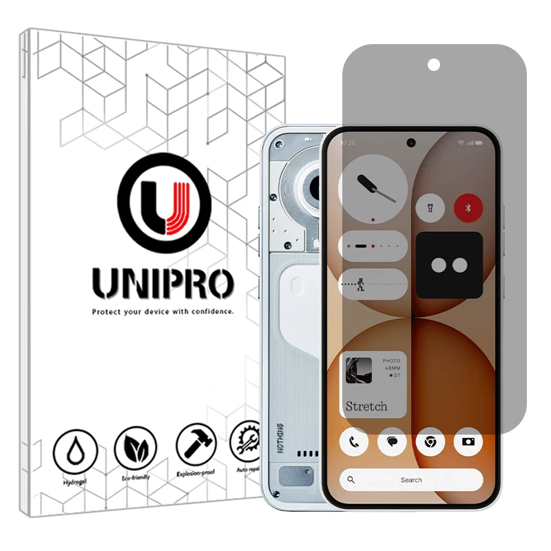 محافظ صفحه نمایش حریم شخصی یونی پرو مدل هیدروژلی مناسب برای گوشی موبایل ناتینگ Phone 4a