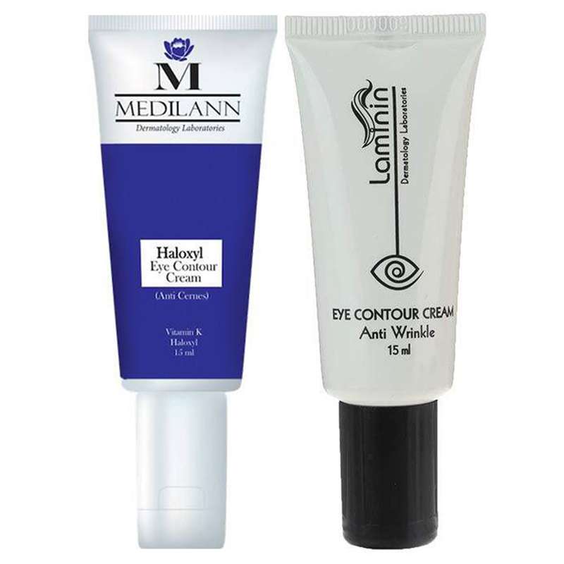 کرم دور چشم مدیلن مدل هالوکسیل حجم 15 میلی لیتر به همراه کرم دور چشم لامینین مدل Anti Wrinkle کرم دور چشم مدیلن مدل هالوکسیل حجم 15 میلی لیتر به همراه کرم دور چشم لامینین مدل Anti Wrinkle