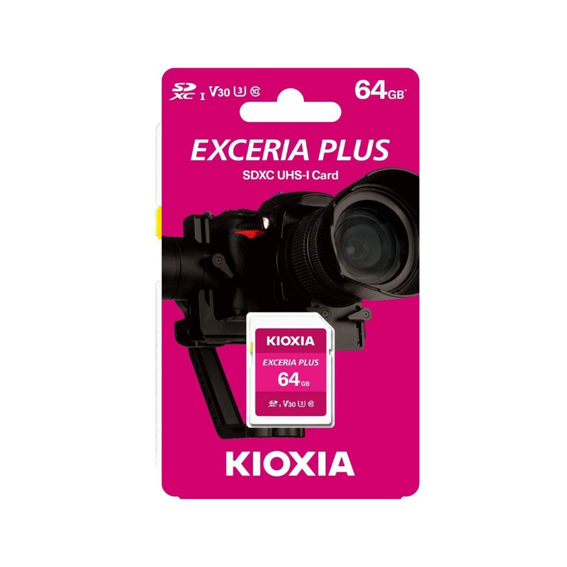 کارت حافظه‌ SDXC کیوکسیا مدل EXCERIA PLUS کلاس 10 استاندارد UHS-1 U3 سرعت 100MBps ظرفیت 64 گیگابایت