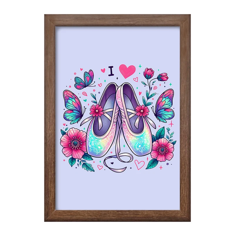 تابلو خندالو طرح کفش باله کد F2872