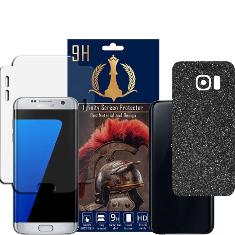 برچسب پوششی اینفینیتی مدل PRO MAX مناسب برای گوشی موبایل سامسونگ GALAXY S7 EDGE به همراه محافظ صفحه نمایش