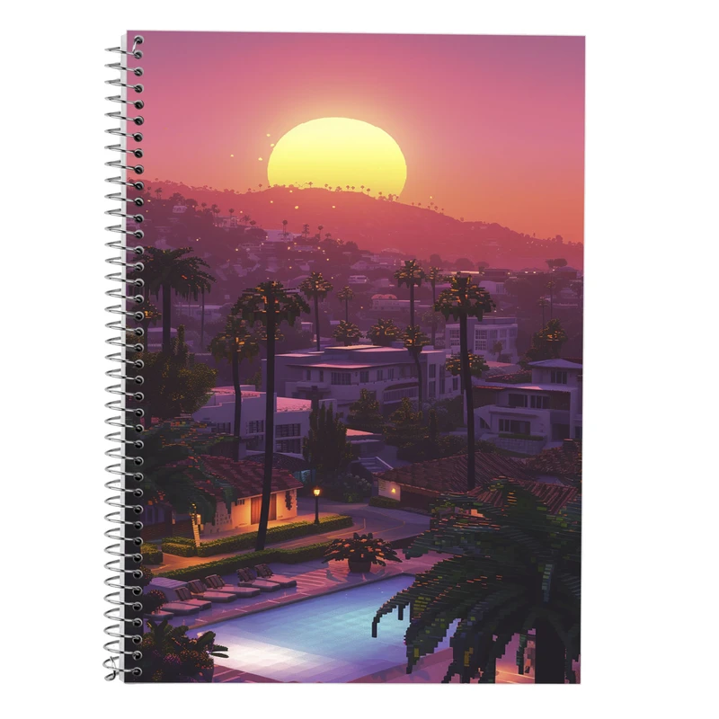 دفتر زبان 50 برگ مدوپد مدل دو خط طرح GTA کد DF14318